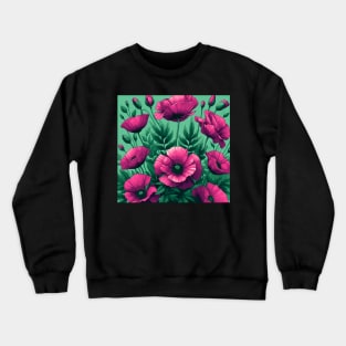 Poppy Flower Crewneck Sweatshirt